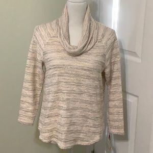 ❤️RUBY RD. Cowl neck L/S sweater Petite Small